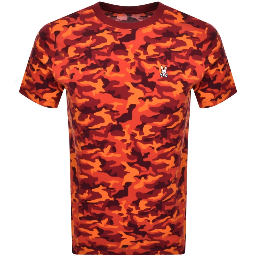 Alternative Image for ProductPsycho Bunny Camouflage Crew Neck T Shirt Burgundy1